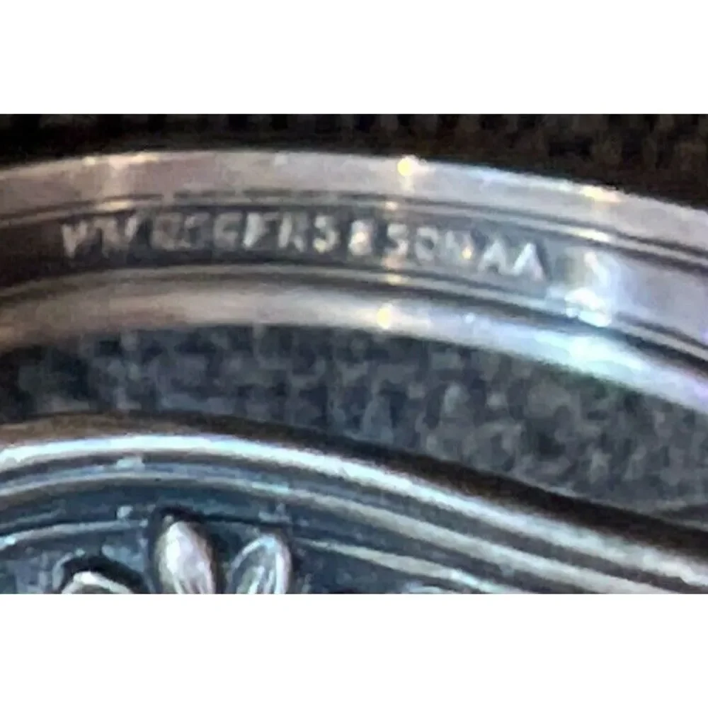 WM Rogers & Son AA Antique Curved Handle Floral‎ Spoon Silver Plate